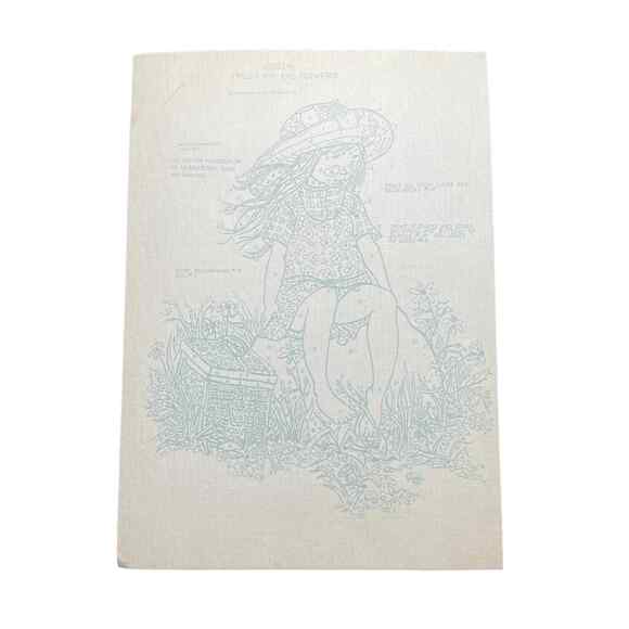 Paint By Numbers Unfinished "Fresh Air and Flowers" - Girl With Basket - 15503-A - Picture 1 of 6